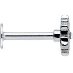 16G 5/16 Clear Gem Filigree Epic Snowflake Labret Monroe Tragus