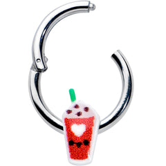16G 5/16 Sweet Pumpkin Frappe Autumn Hinged Segment Ring