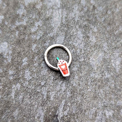 16G 5/16 Sweet Pumpkin Frappe Autumn Hinged Segment Ring