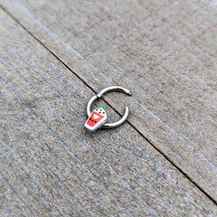 16G 5/16 Sweet Pumpkin Frappe Autumn Hinged Segment Ring