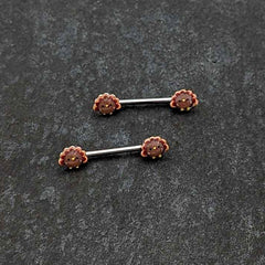 14G 9/16 Cute Colorful Turkeys Barbell Nipple Ring Set