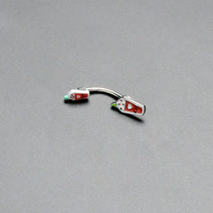 Sweet Pumpkin Frappe Autumn Double Mount Belly Ring