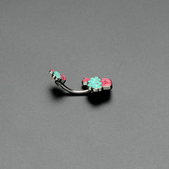 Sydney Belle Girlfriend Collection Sweet Happy Cupcake Pink Blue Double Mount Belly Ring