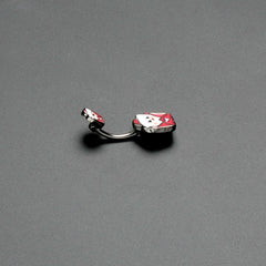 Sweet Love Letter Valentines Day Double Mount Belly Ring