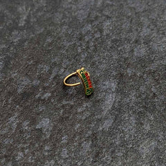 20G 5/16 Gold Tone Merry Christmas Inlaid Nose Hoop