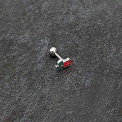 16G 1/4 Sweet Happy Rose Flower Cartilage Tragus Earring