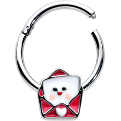 16G 3/8 Sweet Love Letter Valentine Hinged Segment Ring