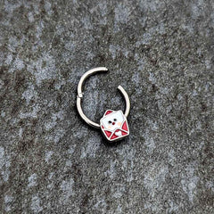16G 3/8 Sweet Love Letter Valentine Hinged Segment Ring