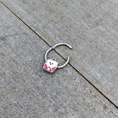 16G 3/8 Sweet Love Letter Valentine Hinged Segment Ring