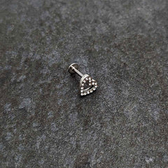 16G 5/16 Clear Gem Open Heart Valentine Labret Monroe Tragus