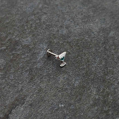 16G 5/16 Sweet Martini Glass Heart Labret Monroe Tragus