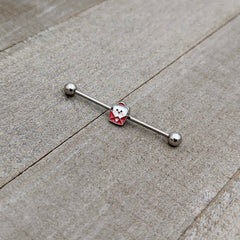 14G Sweet Love Letter Valentine Industrial Barbell 38mm