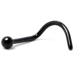 20G 1/4 Black ASTM F-136 Implant Grade Titanium Ball End Left Side Nose Screw