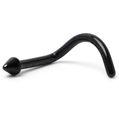 18G 1/4 Black ASTM F-136 Implant Grade Titanium Cone End Left Side Nose Screw