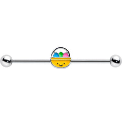 14G Celebration Easter Basket Industrial Barbell 38mm