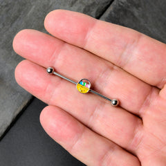 14G Celebration Easter Basket Industrial Barbell 38mm