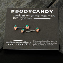 14G 9/16 Sweet Happy Leprechaun St Patricks Day Nipple Ring Set
