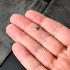 20G 7mm Sweet Happy Shamrock St Patricks L Shape Nose Ring