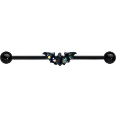 14G Flying Black Bat Industrial Barbell 38mm