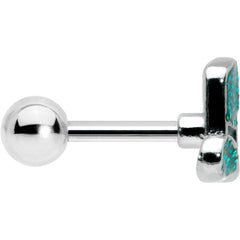 16G 1/4 Glitter Top Hat Shamrock Cartilage Tragus Earring