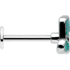 16G 5/16 Glitter Top Hat Shamrock St Patricks Labret Monroe Tragus