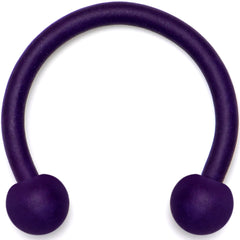 16G 3/8 Dark Purple Matte Horseshoe Circular Barbell
