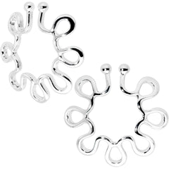 Trippy Flower Clip On Fake Nipple Ring Set