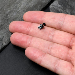 16G 5/16 Black Funky Skunk Labret Monroe Tragus