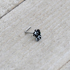 20G 7mm Funky Skunk L Shape Nose Ring