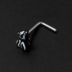 20G 7mm Funky Skunk L Shape Nose Ring