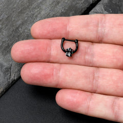 16G 5/16 Black Funky Skunk Cartilage Clicker