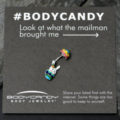 Easter Egg Bunny Double Mount Belly Ring
