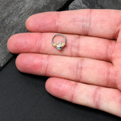16G 3/8 Easter Egg Bunny Hinged Segment Ring