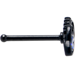 20G 7mm Aurora Gem Black Saturn Space Moon Nose Bone