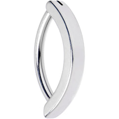 14G 1/2 316L Surgical Steel Smooth Style Hinged Hoop Belly Ring