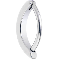 14G 1/2 316L Surgical Steel Smooth Style Hinged Hoop Belly Ring