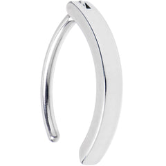 14G 9/16 316L Surgical Steel Smooth Style Hinged Hoop Belly Ring