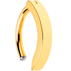 14G 3/8 Gold Tone 316L Surgical Steel Hinged Hoop Belly Ring
