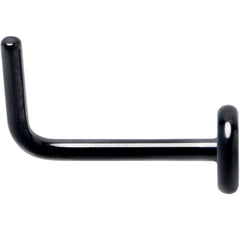 20G 1/4 Black ASTM F-136 Implant Grade Titanium 3mm Disc End L Shape Nose Ring