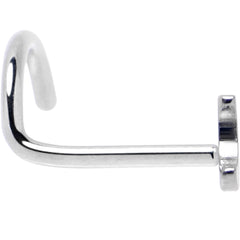 20G 1/4 ASTM F-136 Implant Grade Titanium Moon Threadless Left Side Nose Screw