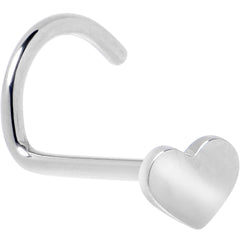 20G 1/4 ASTM F-136 Implant Grade Titanium Heart Threadless Left Side Nose Screw