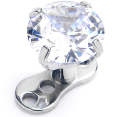 14G 5mm CZ Top 3 Hole Dermal Implant Grade Titanium Anchor Base
