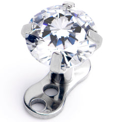 16G 5mm CZ Top 3 Hole Dermal Implant Grade Titanium Anchor Base