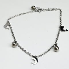 Oceanic Dolphin Dangle Stainless Steel Ankle Bracelet