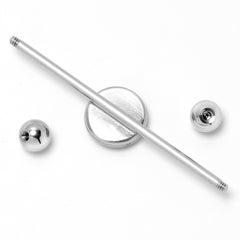 14G Heart Flag Patriotic Industrial Barbell 38mm