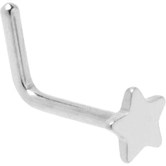 20G 1/4 ASTM F-136 Implant Grade Titanium Star End L Shape Nose Ring