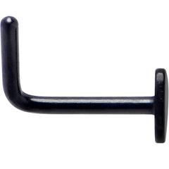 20G 1/4 Black ASTM F-136 Implant Grade Titanium Heart End L Shape Nose Ring