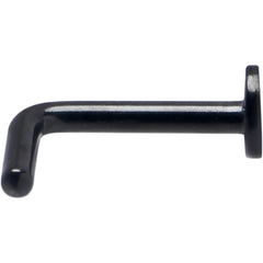 18G 1/4 Black ASTM F-136 Implant Grade Titanium Moon End L Shape Nose Ring