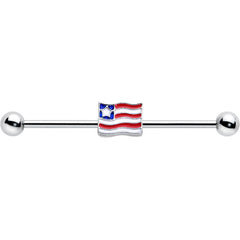 14G Patriotic Flag Industrial Barbell 38mm
