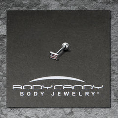 16G 1/4 Patriotic Flag Cartilage Tragus Earring